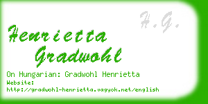 henrietta gradwohl business card